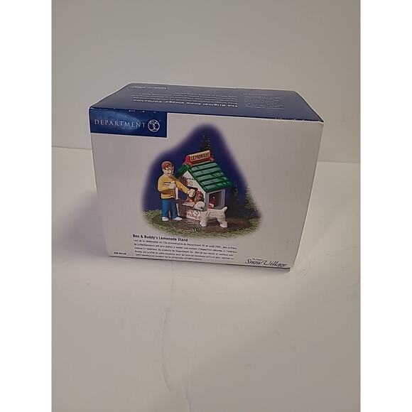 Dept 56 Accessories Ben And Buddy's Lemonade Stand Ceramic Snow Village 55144 - Picture 7 of 11